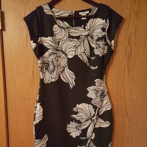 Sleeveless B&W zip up dress